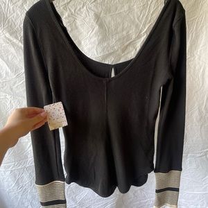Free People Thermal with detail sleeve